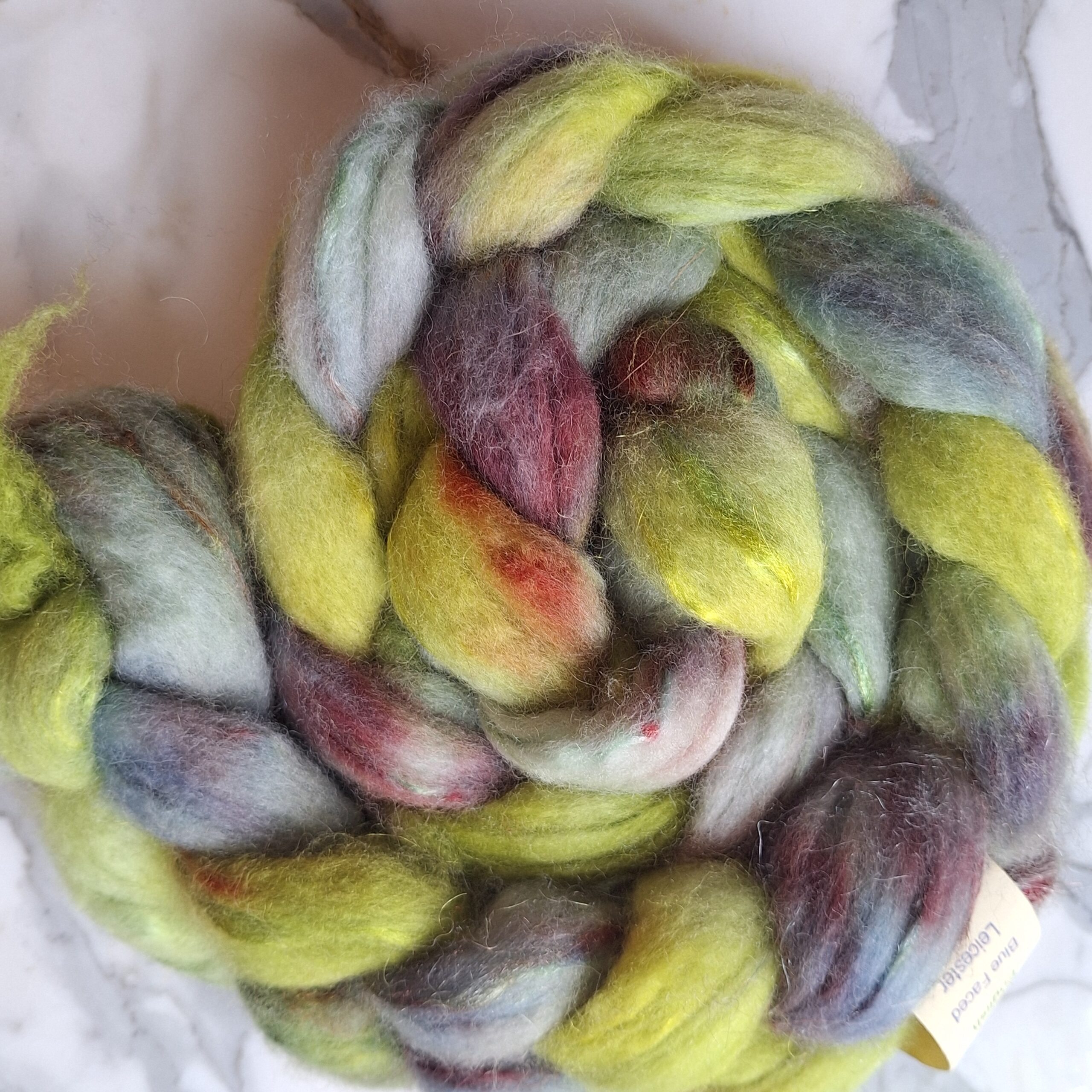 English Blue Faced Leicester Tops with Nylon AB