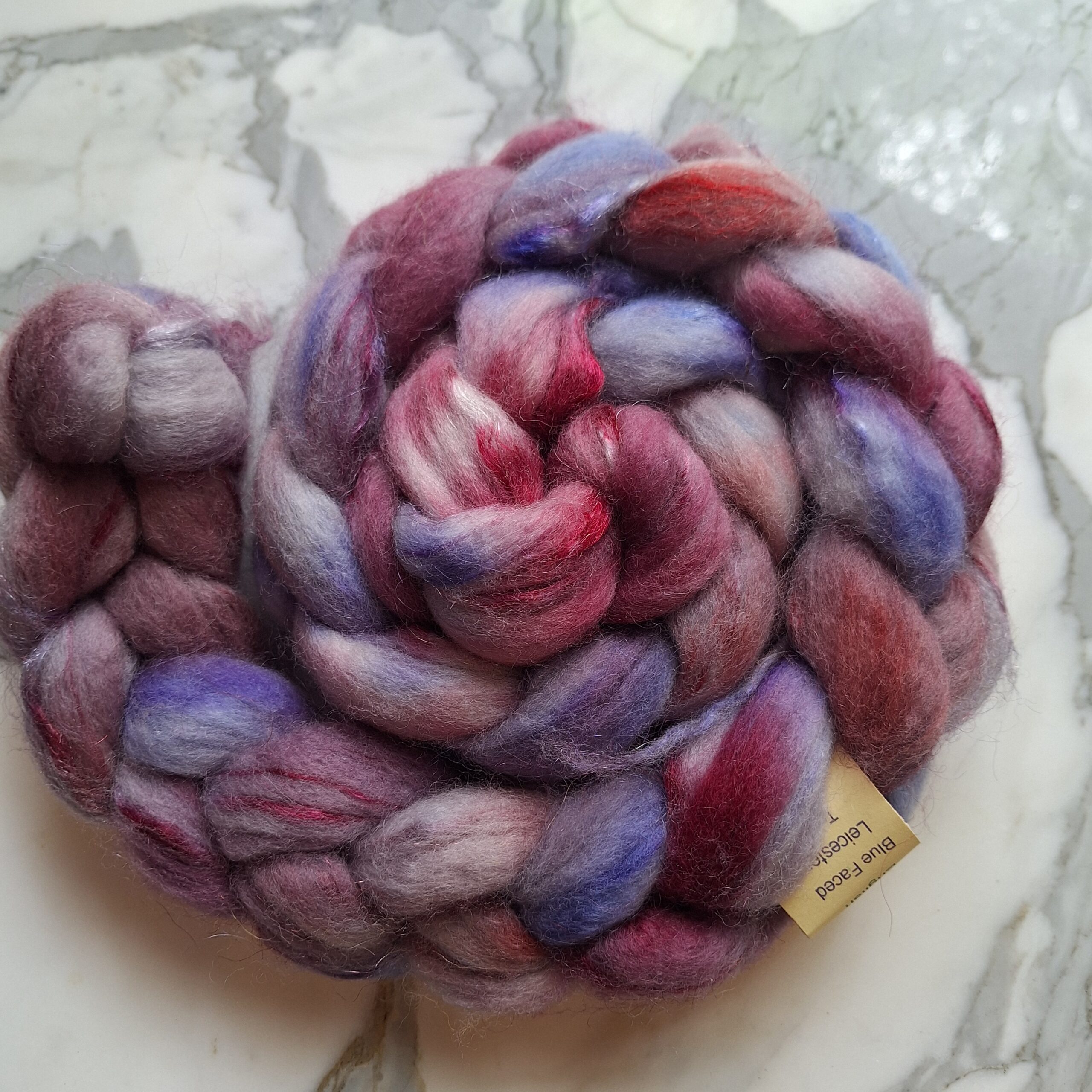 English Blue Faced Leicester Tops with Nylon AC